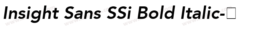 Insight Sans SSi Bold Italic字体转换